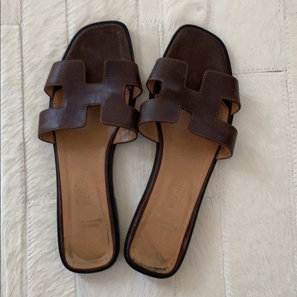 Authentic Hermes Oran Sandals